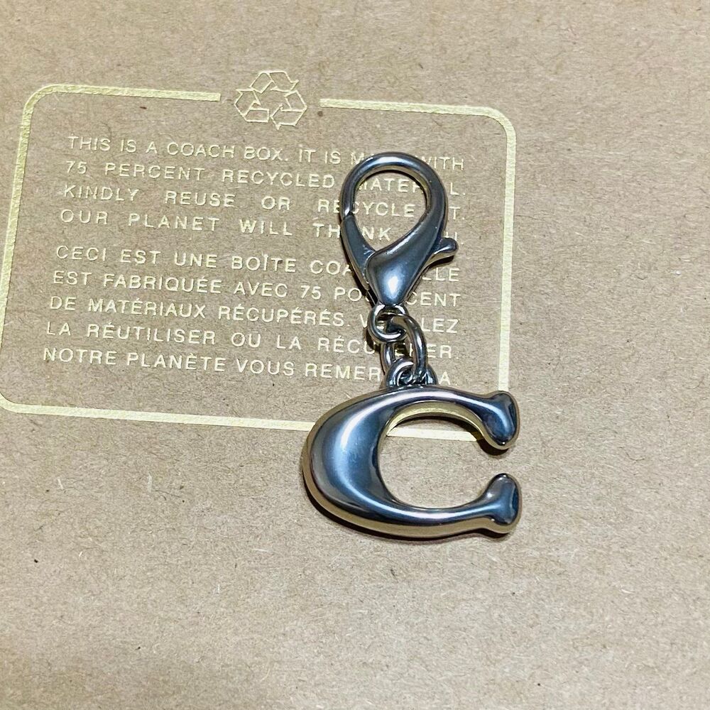 Coach Silver C Charm - Picture 3 of 5